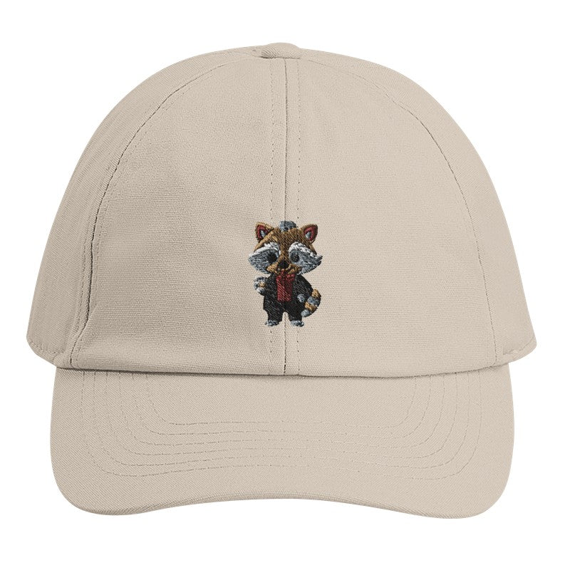 🖤🧢 Bio-Cap mit Stilvollem Waschbär