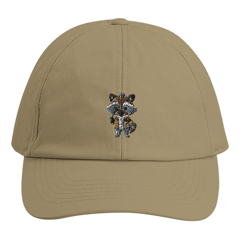 🦝🌸 Bio-Cap mit Frühlings-Waschbär