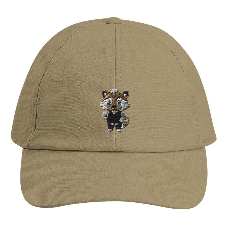 🖤🧢 Bio-Cap mit Stilvollem Waschbär