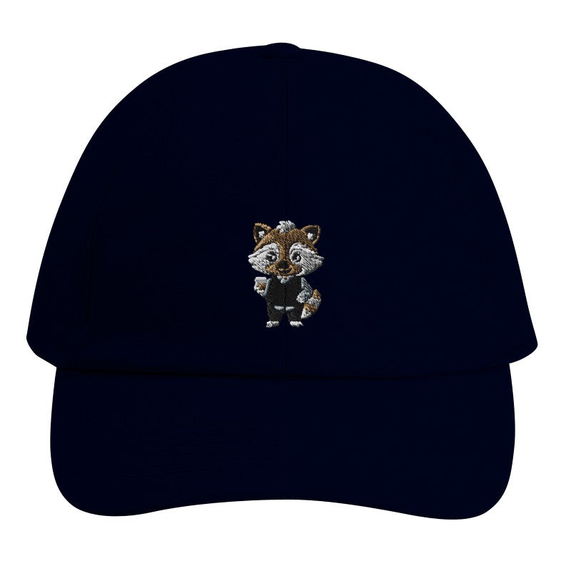 🖤🧢 Bio-Cap mit Stilvollem Waschbär